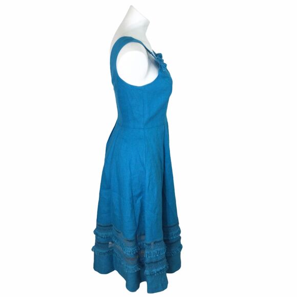 BELLE BADGLEY MISCHKA A-Line Fit & Flare ELLA Linen Dress Size 2 NWT - Picture 3 of 9